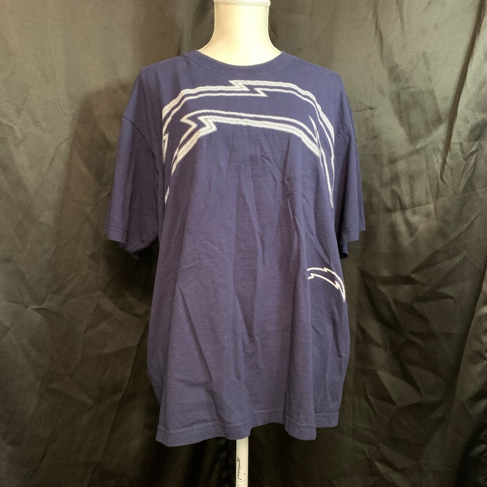 Reebok Blue XL Chargers Bolt T-Shirt